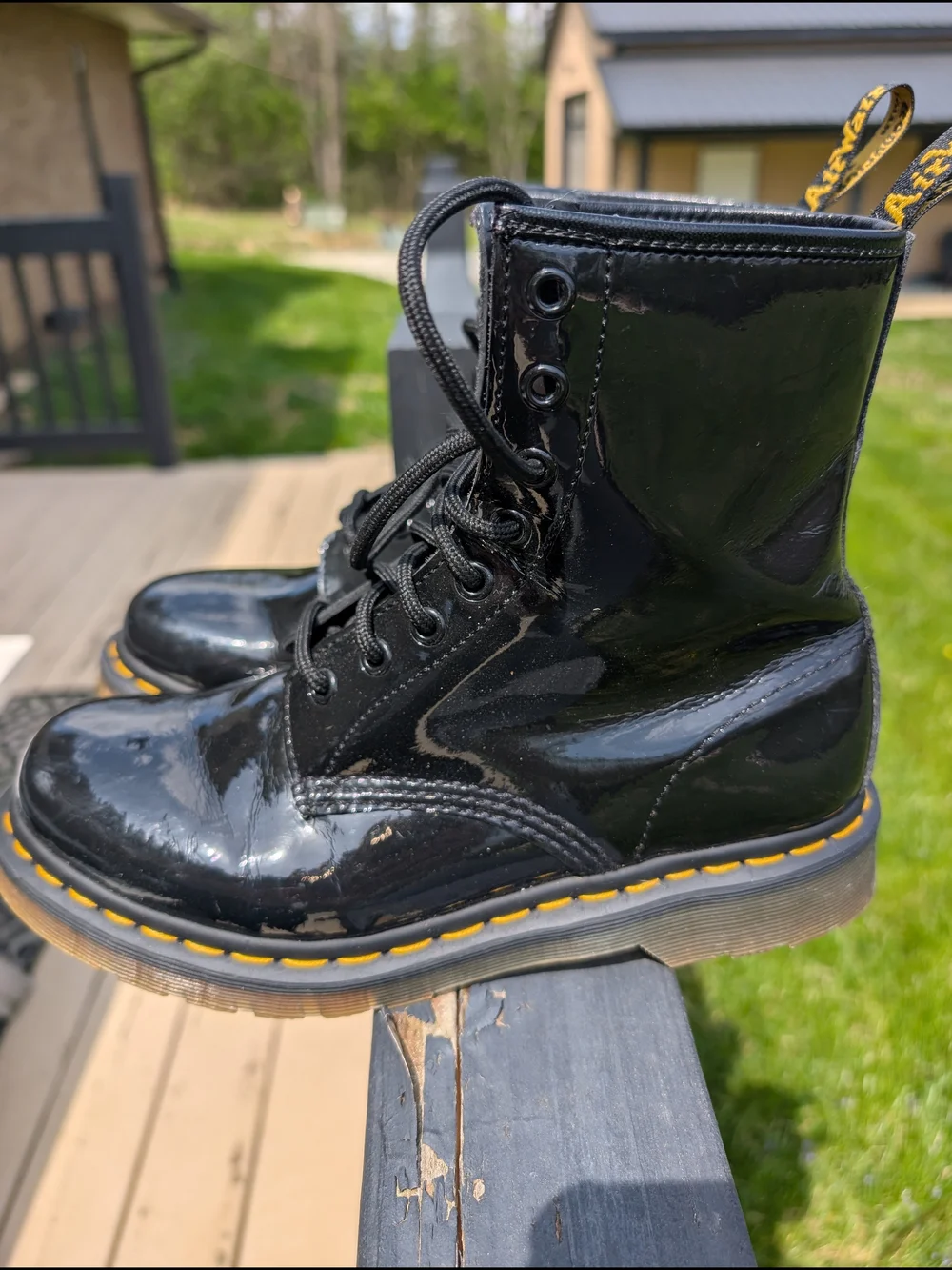 Dr. Martens Cotton Leather Lace-Up Boot - Picture 4 of 9